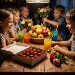 Съедобные подарки ребенку с клубникой
